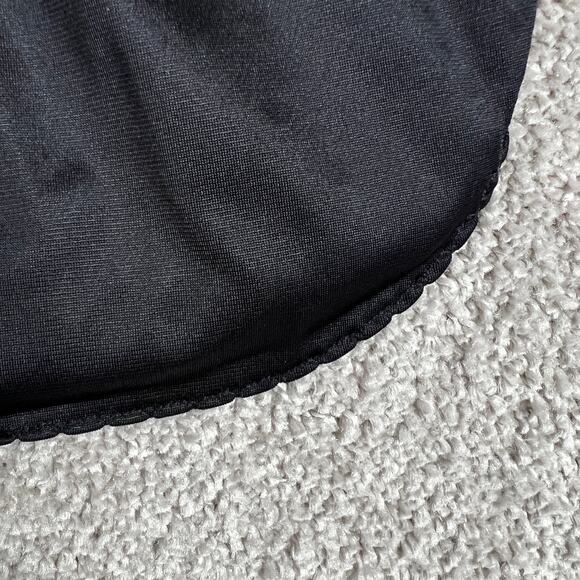 Black Vanity Fair Half Slip Skirt Size M Scallop Style 11-717 Nylon USA Intimate - Picture 6 of 6